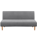 Futon Slipcover Armless Stretch Sofa Bed Protector Textured Small Check Jacquard