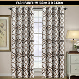 1 Pair Curtains Blockout Eyelet Living Room Curtains for Bedroom, Soft and Thick