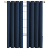 2 x Blockout Curtains Blackout Bedroom Curtain Draperies Eyelet for Living Room