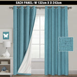 100% Blockout Curtains Pair Rich Linen Textured Full Blackout Curtain Draperies