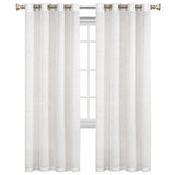 2x Natural Linen Curtains for Living Light Filtering Luxury Privacy Added Drapes