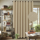 Wide Curtains for Living Room Thermal Blackout Patio Door Linen Curtain