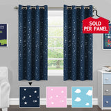 Blackout Star Curtain Kids Bedroom Blockout Curtain Thermal Curtain Sold 1 Panel