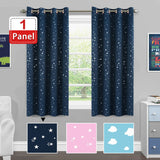 Blackout Star Curtain Kids Bedroom Blockout Curtain Thermal Curtain Sold 1 Panel