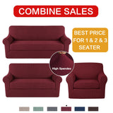 Sofa Cover Set for 1+2+3 Seater Couch Covers Slip covers Stretch Jacquard Thick