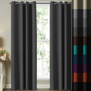 2X Blockout Curtains Blackout Window Curtain Draperies Pair Eyelet for Bedroom