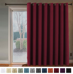 Blockout Curtains for Glass Door Extra Wide Blackout Curtain Draperies for Patio