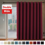 Blockout Curtains for Glass Door Extra Wide Blackout Curtain Draperies for Patio