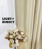 2x Curtains for Living Room Eyelet Silk Elegant Window  Beige