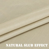 2x Curtains for Living Room Eyelet Faux Silk Elegant Window Draperies Beige