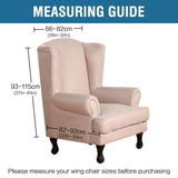 Stretch Wingback Chair Cover Rich Jacquard Wing Chair Covers Form Fit Washable