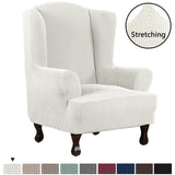 Stretch Wingback Chair Cover Rich Jacquard Wing Chair Covers Form Fit Washable