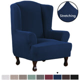 Stretch Wingback Chair Cover Rich Jacquard Wing Chair Covers Form Fit Washable