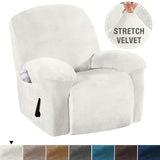 Velvet Stretch Recliner Chair Covers Slip Covers Feature Thick Velour Material