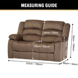 2 Seater Recliner Sofa Covers Velvet Stretch Reclining Couch Covers Brown Color