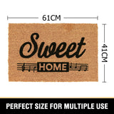 Doormat for Outside Entry | Natural Coco Coir Mats for Front Door Rubber Backing