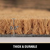 Doormat for Outside Entry | Natural Coco Coir Mats for Front Door Rubber Backing