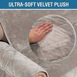 Smarcute Thick Velvet Sofa Cover Washable Furniture Protector  for 3 Seater