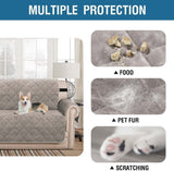 Smarcute Thick Velvet Sofa Cover Washable Furniture Protector  for 3 Seater