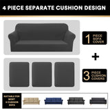 Microfiber Stretch Sofa Covers Couch Covers Slipcovers with Elastic Bottom