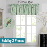 Blockout Curtains Living Room Birds Printed Vintage Curtain Draperies Thick Soft