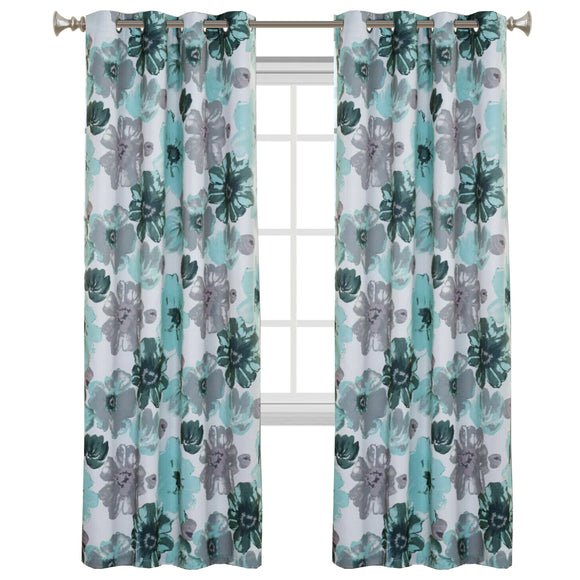 Linen Sheer Curtains Vintage Floral Curtains for Bedroom Soft Draped and Natural