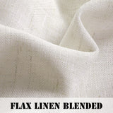 2x Natural Linen Blended Airy Curtains for Living Room Home Decor Soft Rich Material Light Reducing Bedroom Drape Panels