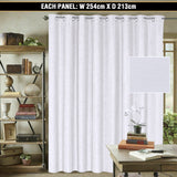 100% Blackout Curtains for Bedroom Linen Textured Double Wide Blockout Curtains