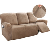 Recliner Sofa Cover for 2/3 Seater Velvet Couch Covers for Reclining Couch Cover