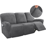 Recliner Sofa Cover for 2/3 Seater Velvet Couch Covers for Reclining Couch Cover