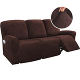 Recliner Sofa Cover for 2/3 Seater Velvet Couch Covers for Reclining Couch Cover