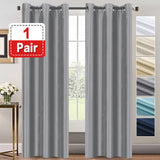 Light Reducing Curtains Faux Silk Privacy Curtain Draperies Eyelet Multi Colours