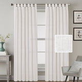 Natural Linen Blended Curtains Semi Sheers Window Curtain Draperies, Tab Top