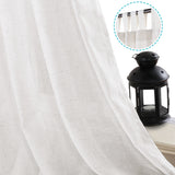 Curtains Natural Linen Blended Energy Efficient Light Filtering Curtains / Tab Top Curtains Window Treatments Panels / Drapes