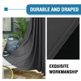 2x 100% Blackout Curtains Thermal Insulated Heat and Full Light with Black Liner