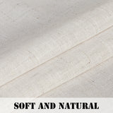 Curtains Natural Linen Blended Energy Efficient Light Filtering Curtains / Tab Top Curtains Window Treatments Panels / Drapes