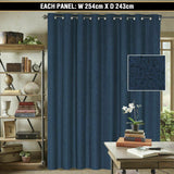 1x Extra Wider 100% Blackout Curtain for Bedroom Linen Textured Blockout Curtain