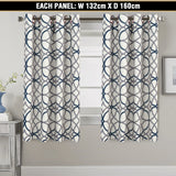 1 Pair Curtains Blockout Eyelet Living Room Curtains for Bedroom, Soft and Thick