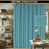 1x Extra Wider 100% Blackout Curtain for Bedroom Linen Textured Blockout Curtain