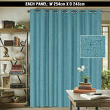 100% Blackout Curtains for Bedroom Linen Textured Double Wide Blockout Curtains