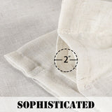 2x Natural Linen Blended Airy Curtains for Living Room Home Decor Soft Rich Material Light Reducing Bedroom Drape Panels