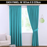 Blockout Curtains Bedroom Blackout Curtains Pencil Pleat Thermal Insulated Pair