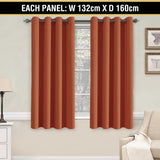 2X Blockout Curtains Blackout Window Curtain Draperies Pair Eyelet for Bedroom