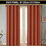 2X Blockout Curtains Blackout Window Curtain Draperies Pair Eyelet for Bedroom