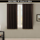 Blockout Rod Pocket Curtains Pair Blackout Thick Curtains for Bedroom Livingroom