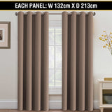 2X Blockout Curtains Blackout Window Curtain Draperies Pair Eyelet for Bedroom