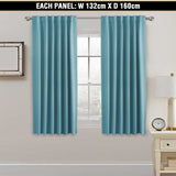 Blockout Rod Pocket Curtains Pair Blackout Thick Curtains for Bedroom Livingroom