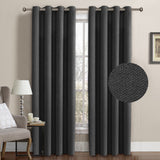 Home Decor Thermal Insulated Solid Linen Curtain Panel, set of 1 panel