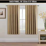 Blockout Rod Pocket Curtains Pair Blackout Thick Curtains for Bedroom Livingroom