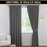 Blockout Curtains Bedroom Blackout Curtains Pencil Pleat Thermal Insulated Pair